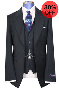 The Denver Purple Label Navy Herringbone Suit