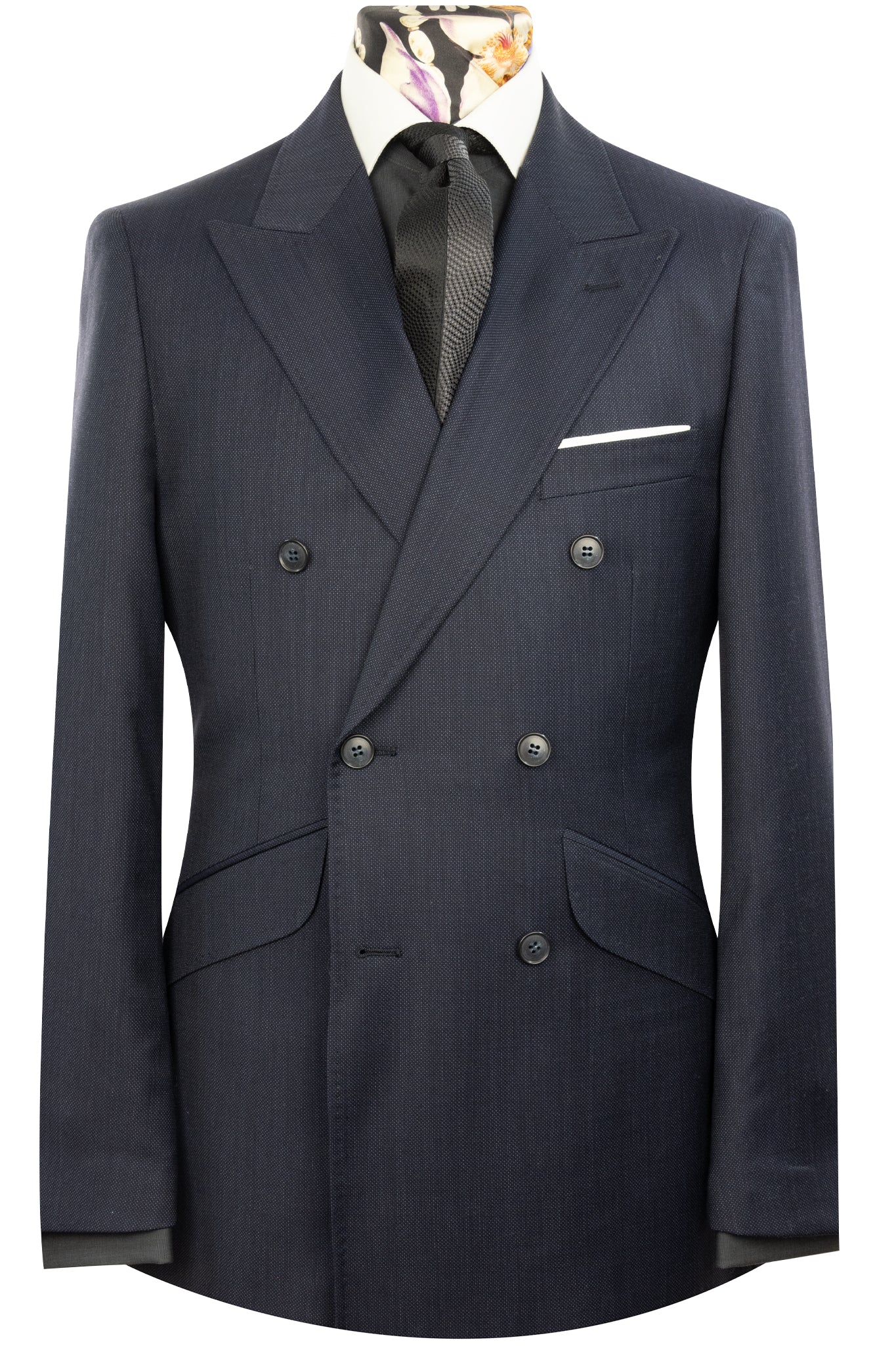 The Huxley Navy Dot Double Breasted Suit – William Hunt Savile Row