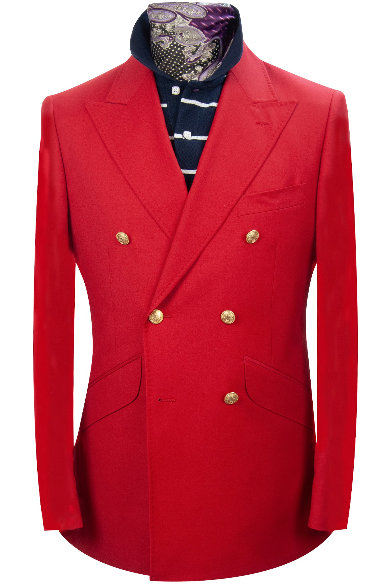 The Harrison Double Breasted Red Blazer – William Hunt Savile Row