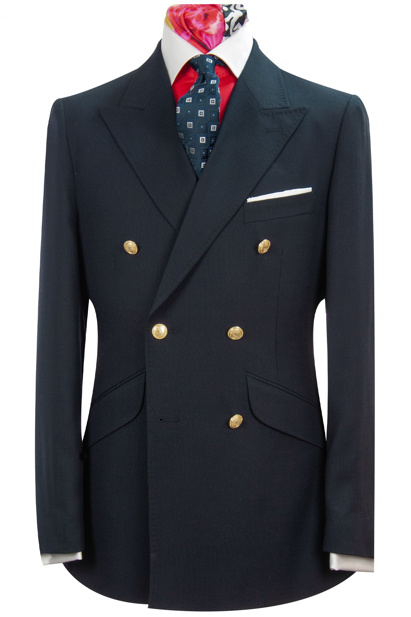 The Ballard Double Breasted Navy Blazer – William Hunt Savile Row