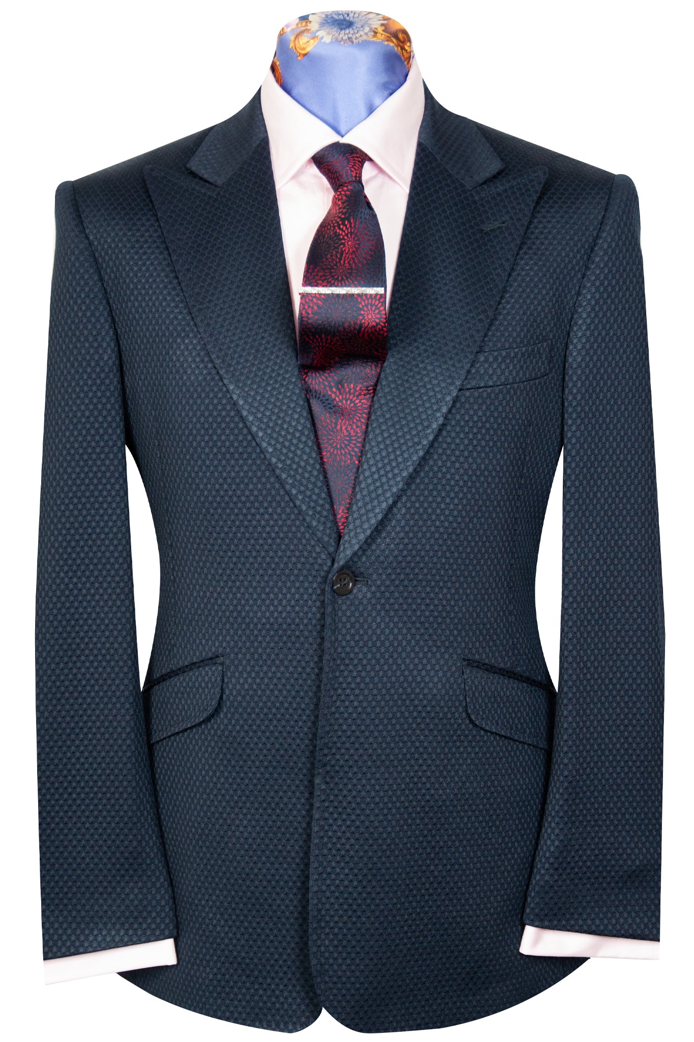 The Phoenix Navy Pentagon Pattern Weave Jacket – William Hunt