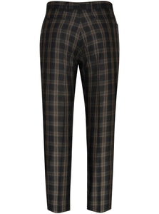 Charcoal Trouser with Beige Overcheck