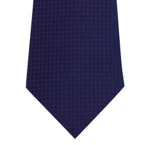 Purple Two Tone Block Waffle Weave Silk Tie Close