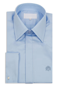 Classic Sky Blue Forward Point Collar Shirt