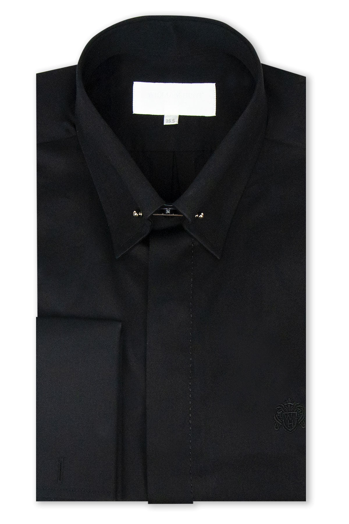Black Pin Collar Shirt – William Hunt Savile Row