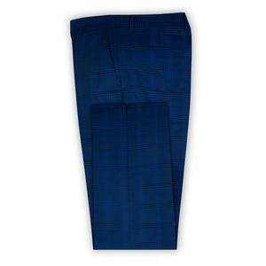 Blue with Black Check Trouser