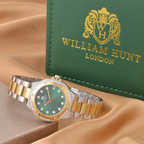 William Hunt Miyota Japanese Movement Moissanite Studded Green Dial