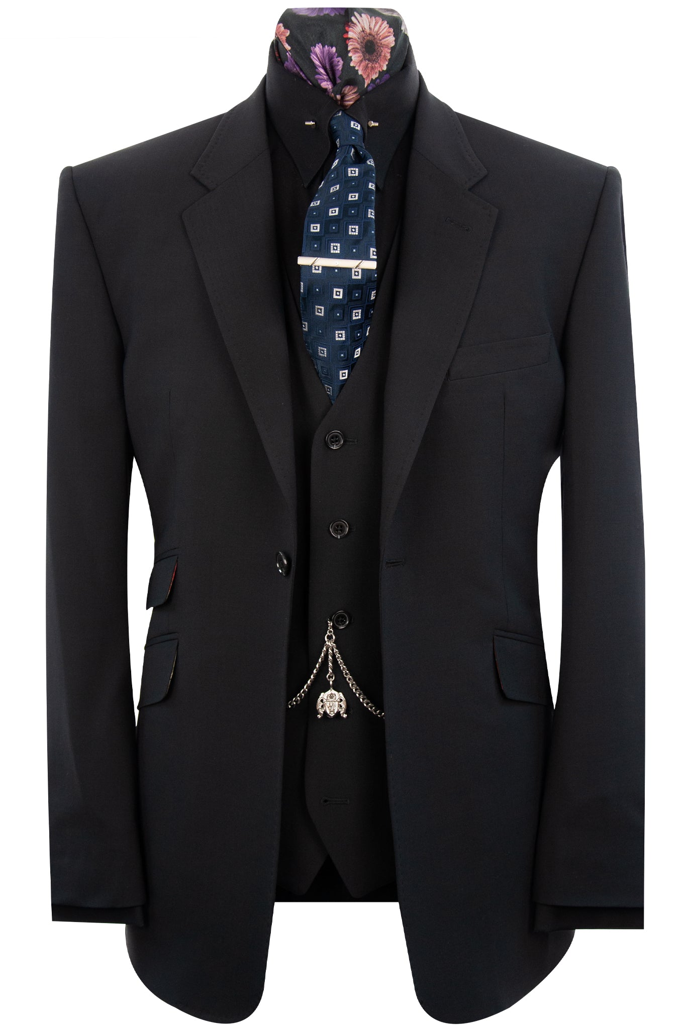 The Wembley Plain Black Suit