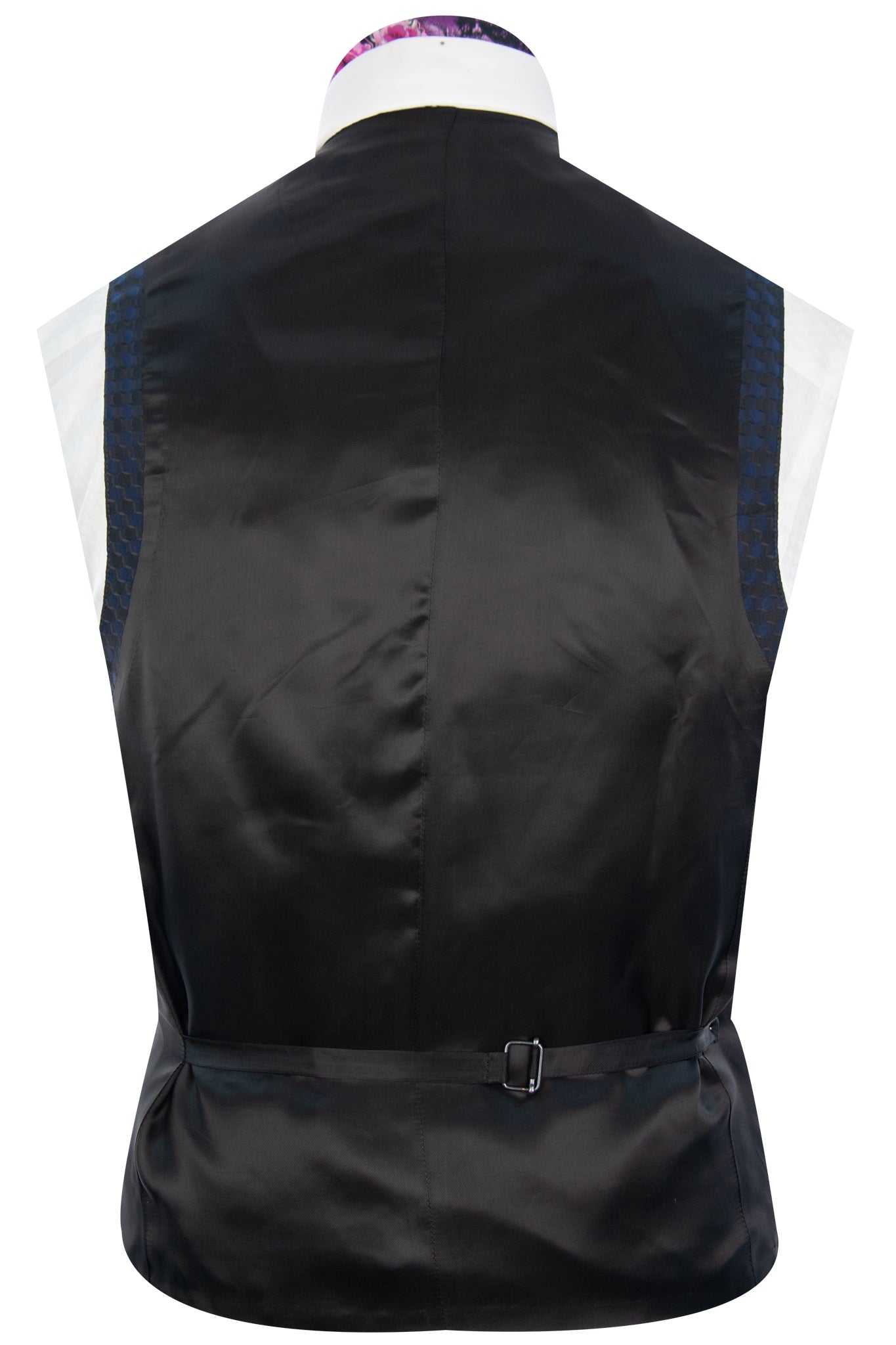 The Victoria Navy And Black Pattern Shawl Dinner Suit