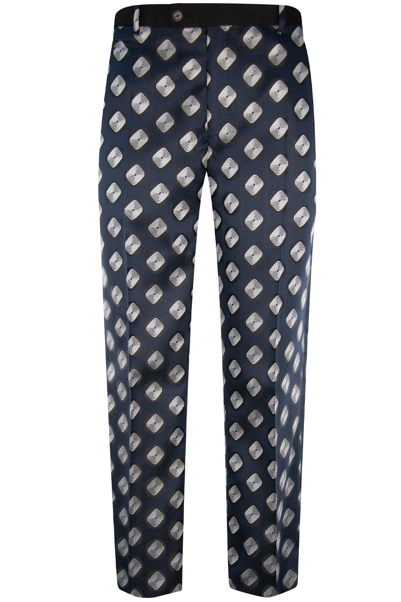 The Gideon Navy And White Pattern Shawl Dinner Suit