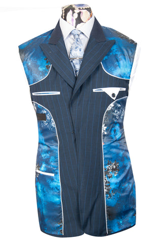 The Aldgate Cobalt Blue Suit With Blue Pinstripe