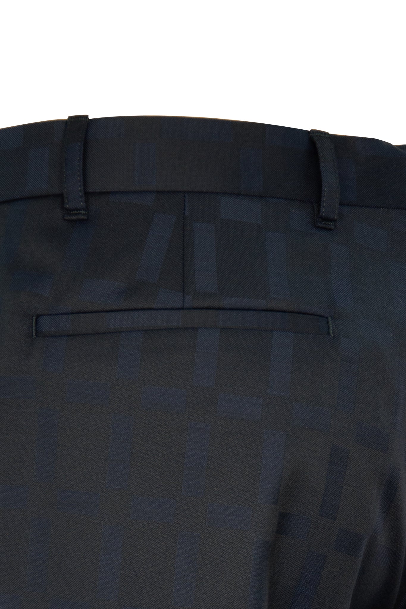 The Anderson Black Blue Cross Pattern Suit