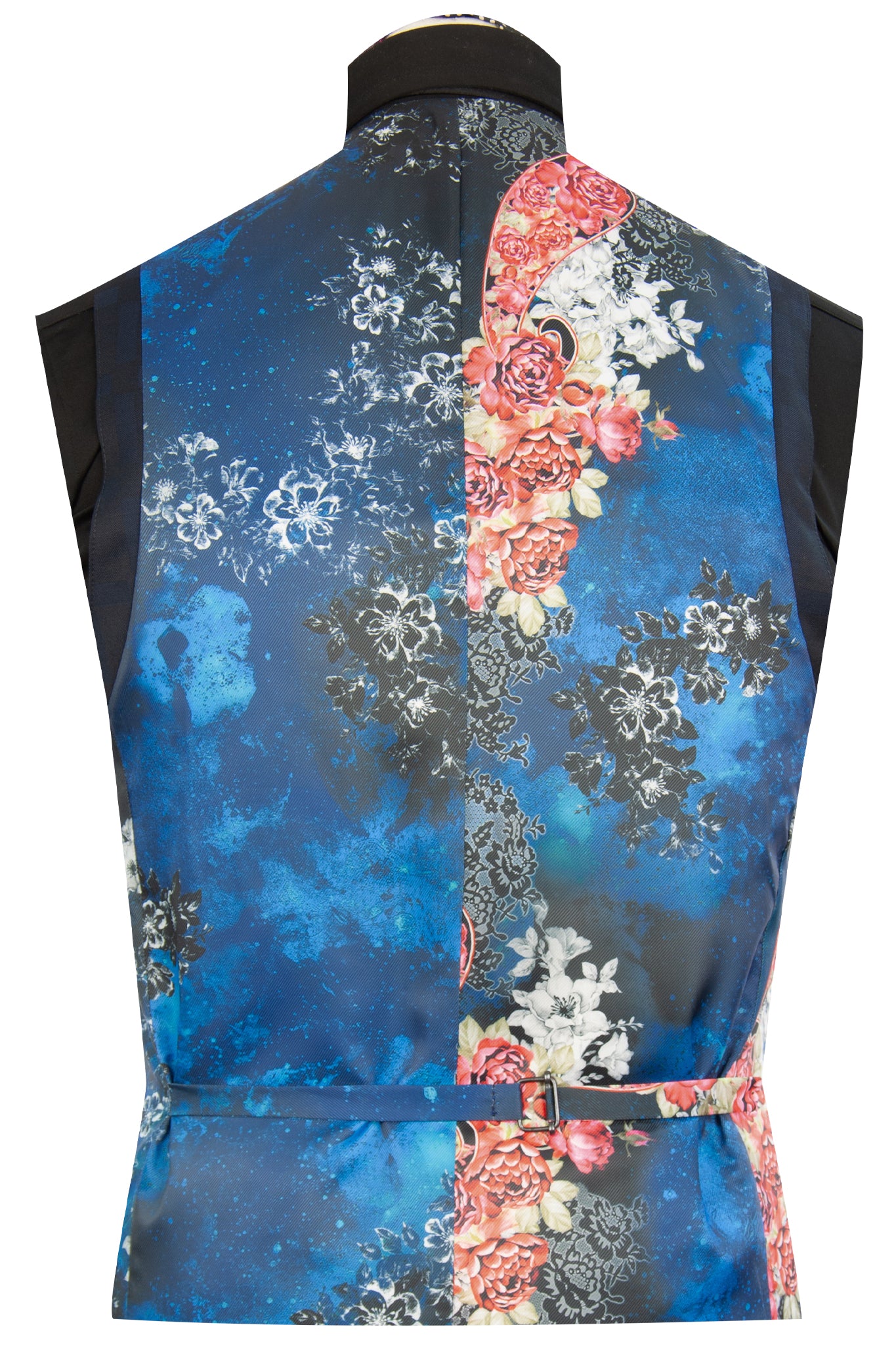 The Anderson Black Blue Cross Pattern Suit