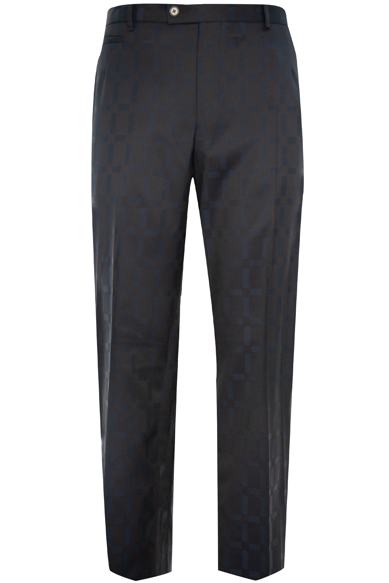 The Anderson Black Blue Cross Pattern Suit