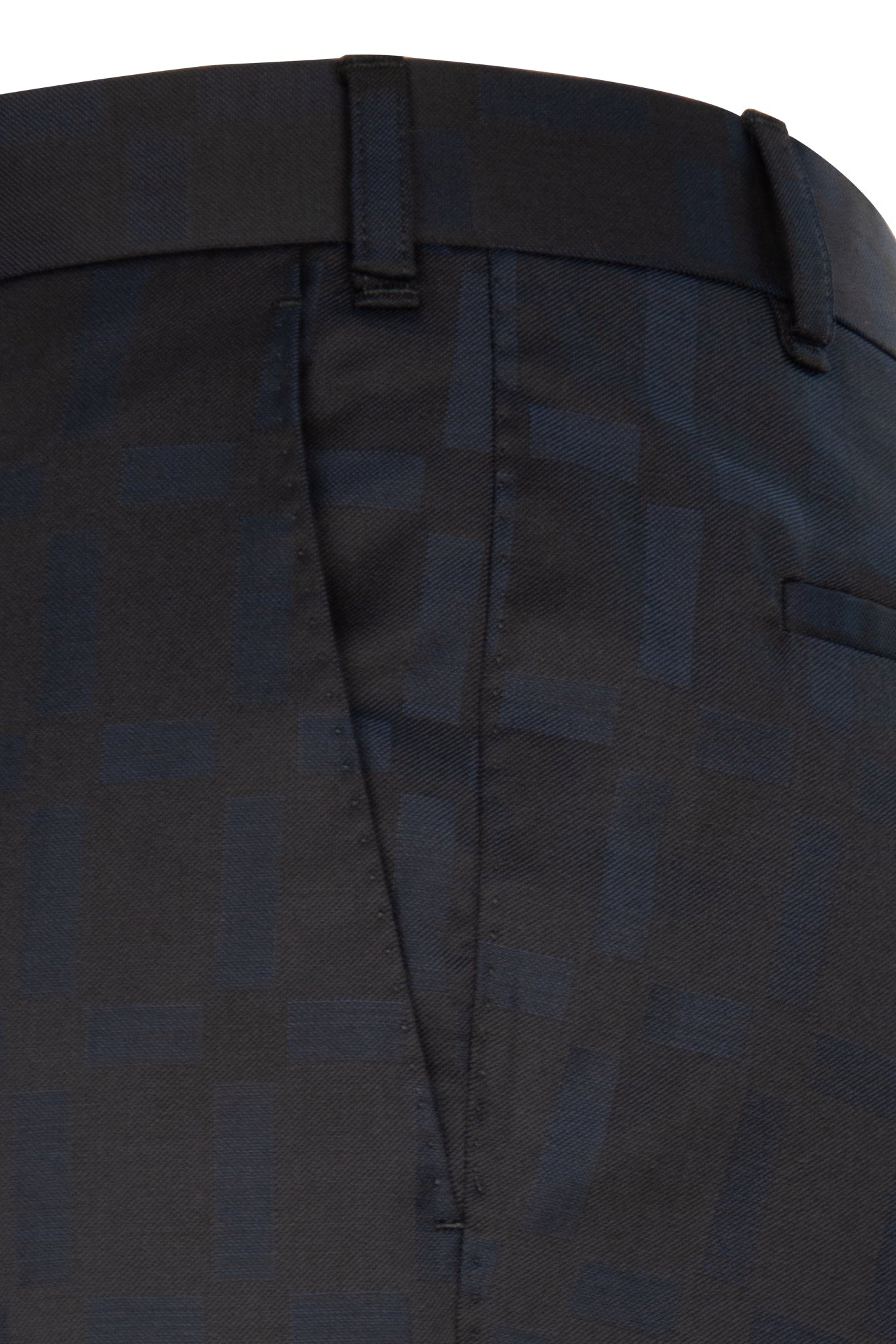 The Anderson Black Blue Cross Pattern Suit