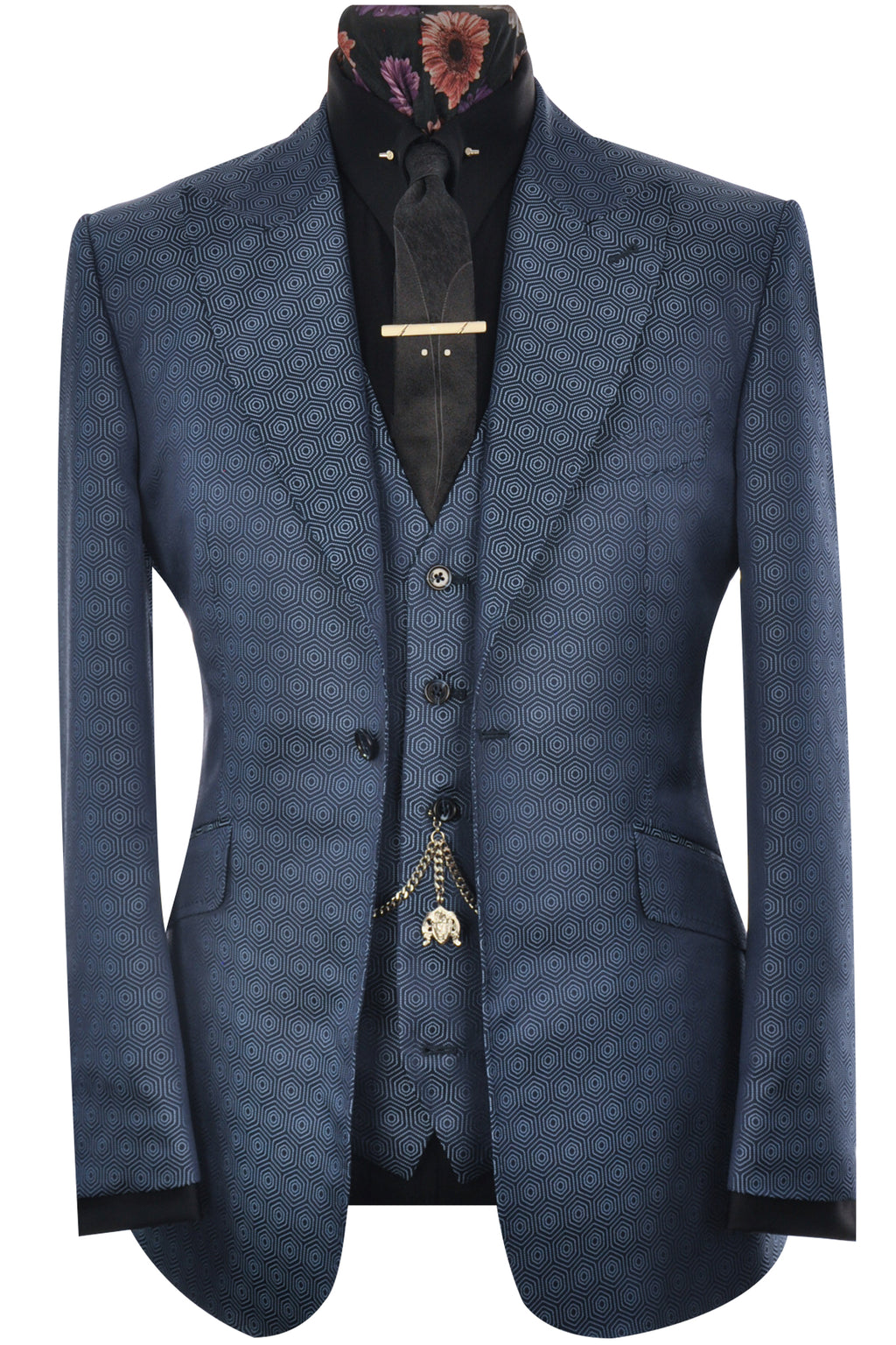 The Wilkinson Blue Hexagon Pattern Suit