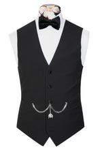 The Gloucester Classic Black Dinner Suit Front Waistcoat