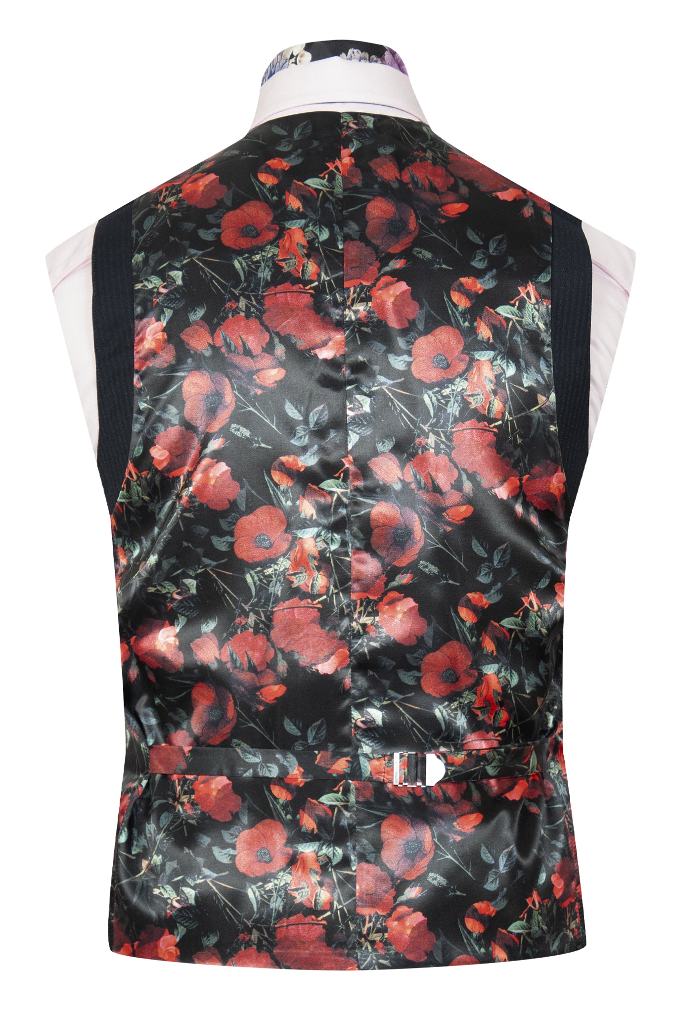 The Denver Purple Label Navy Herringbone Suit Back Waistcoat