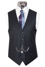 The Michigan Purple Label Red/Blue Pinstripe Suit Front Waistcoat