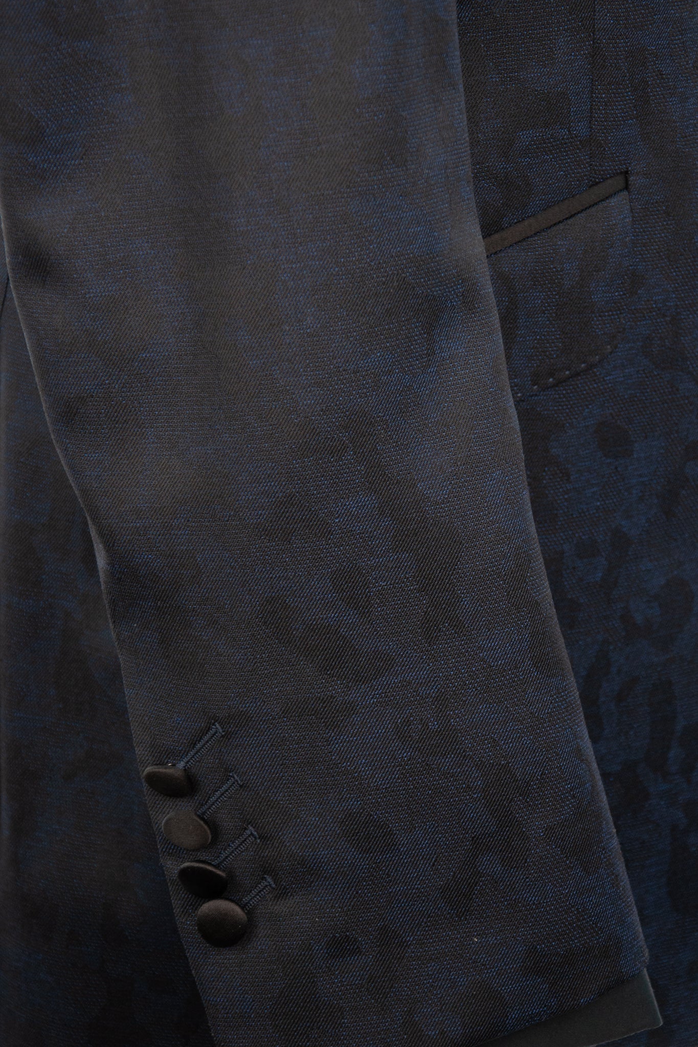 The Waverley Navy Camo Pattern Dinner Suit Cuff