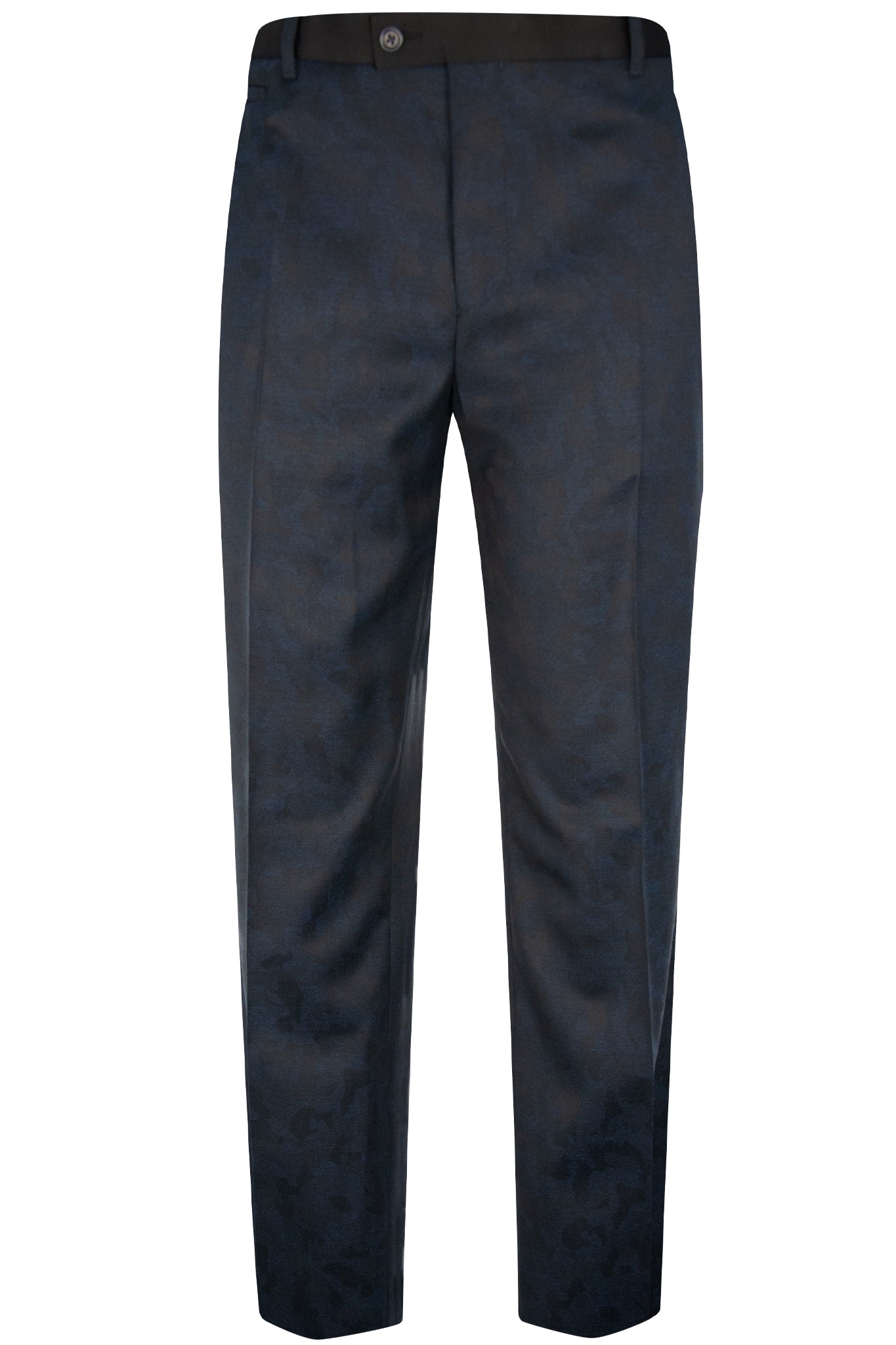 The Waverley Navy Camo Pattern Dinner Suit Trouser