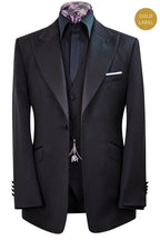 The Ashbourne Black Pattern Dinner Suit