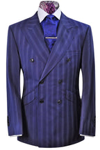 The Regent Navy With White Pinstripe Suit