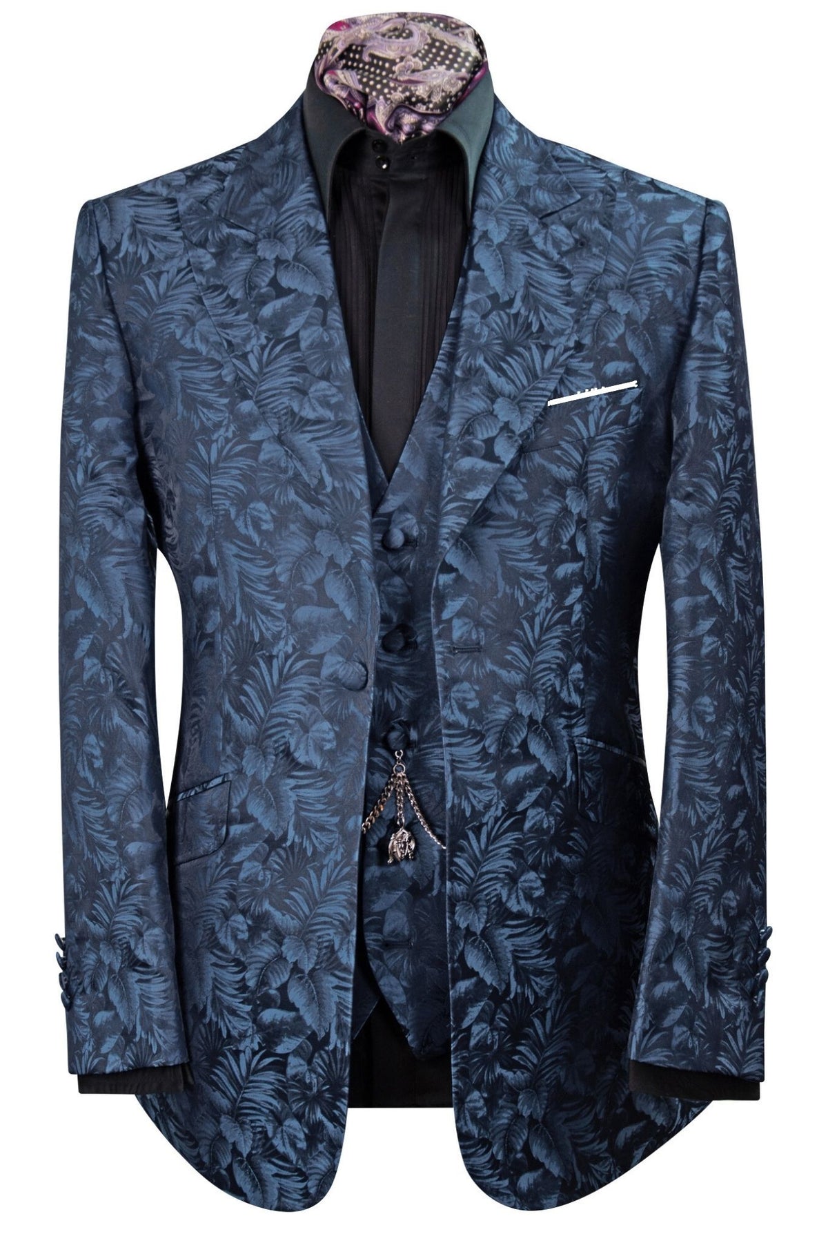 The Windsor Navy with Light Blue Shadowed Weave Suit