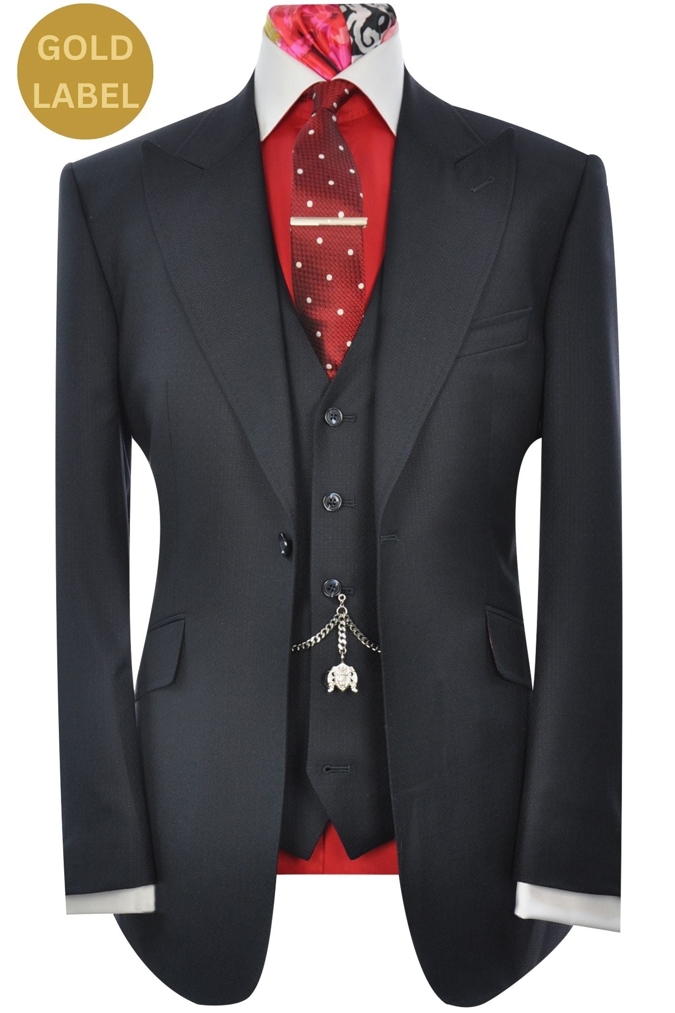 The Anderton Midnight Navy Red Dot Suit