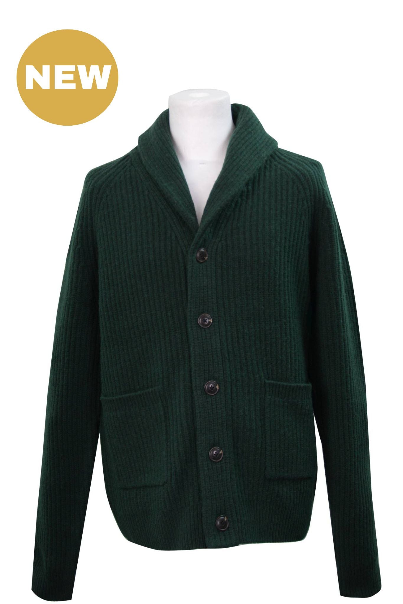 Scarab Lambswool Blend Rib Shawl Cardigan