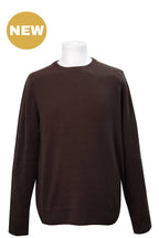 Coffee Bean Coverstitch Lambswool Blend Crew Jumper