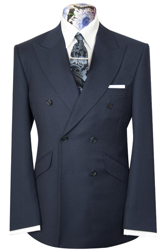The Finchley Oxford Blue Weave Double Breasted Suit