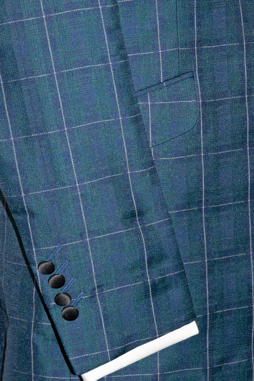 The Ashbury Navy and Green Checked Dinner Suit