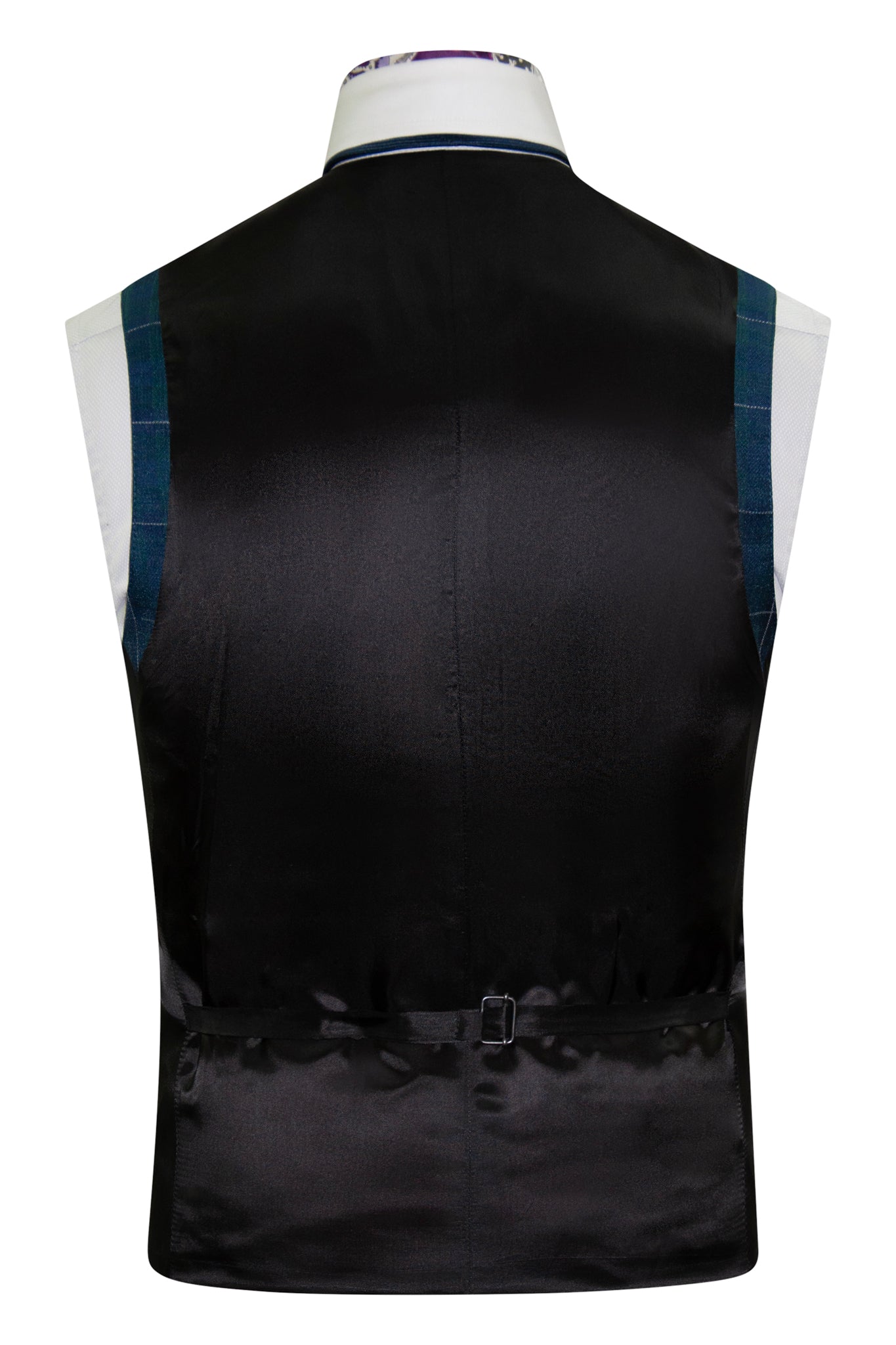 The Ashbury Navy and Green Checked Dinner Suit