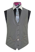 The Wickford Black and White Geometric Dinner Suit