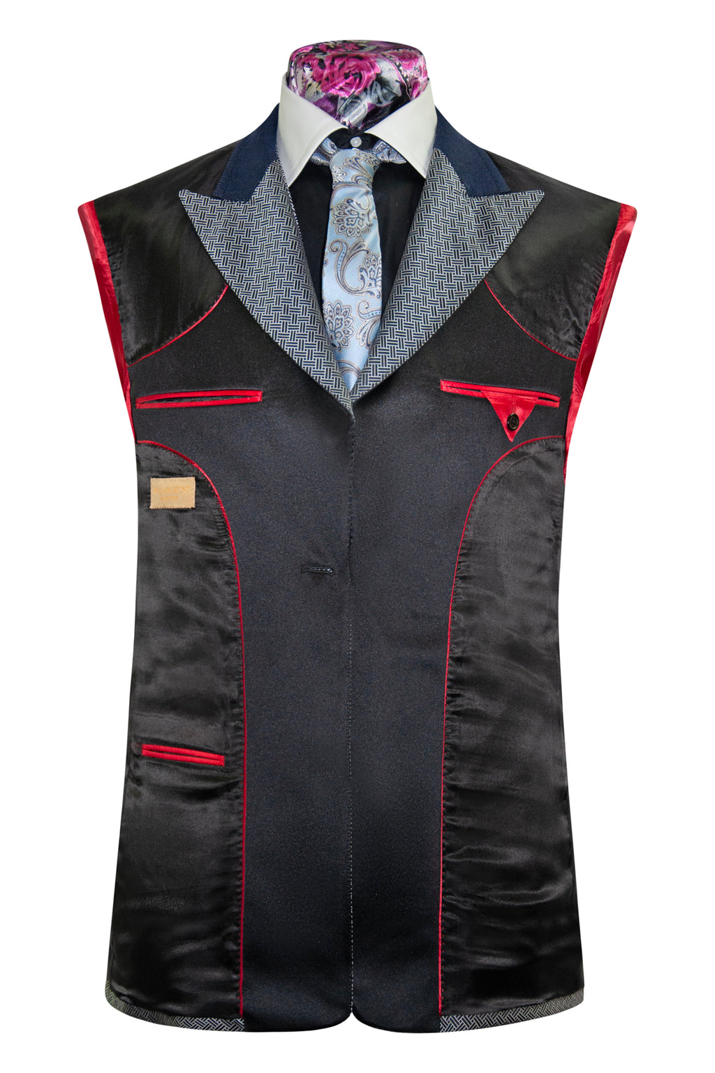 The Wickford Black and White Geometric Dinner Suit