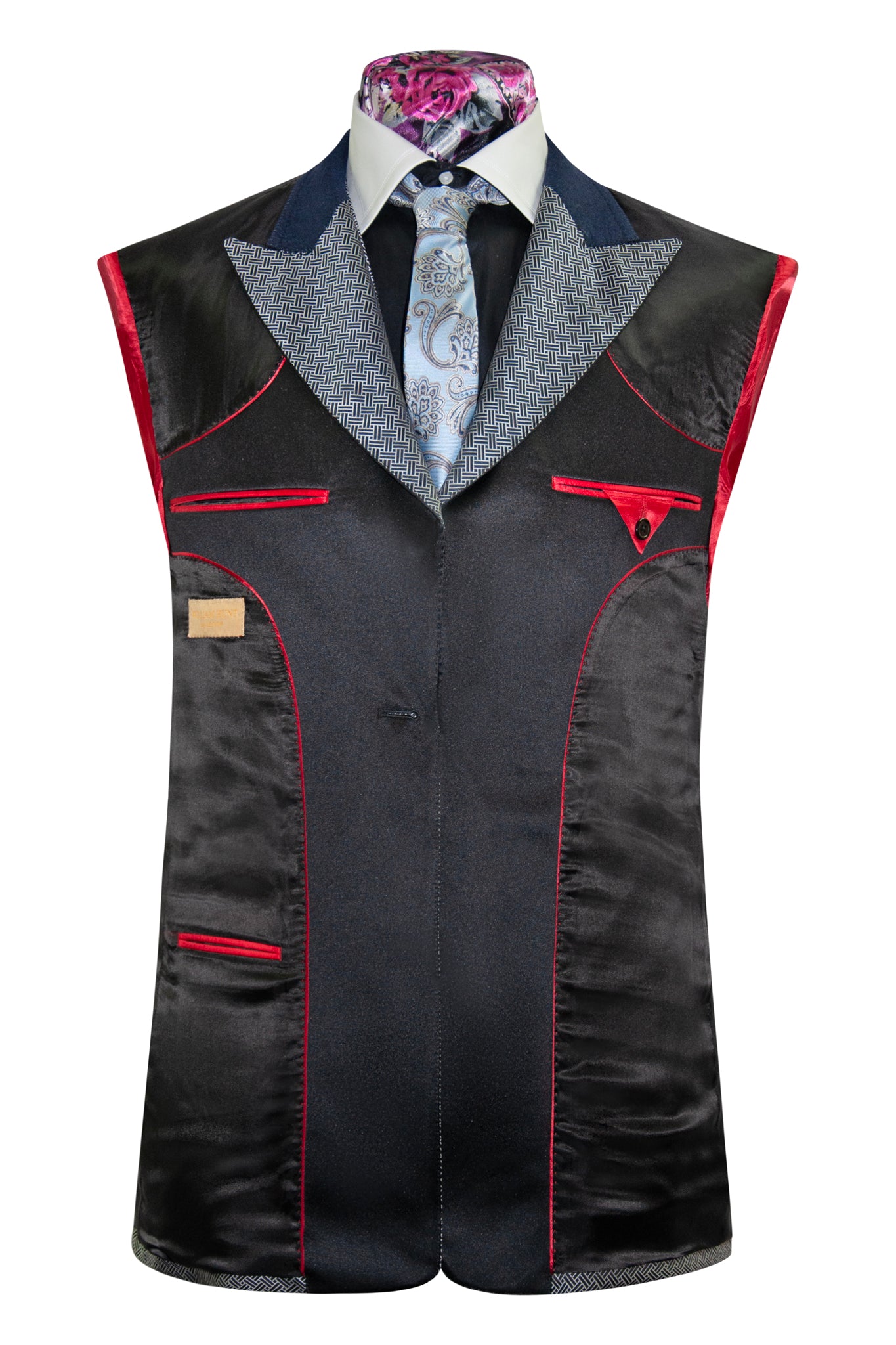 The Wickford Black and White Geometric Dinner Suit