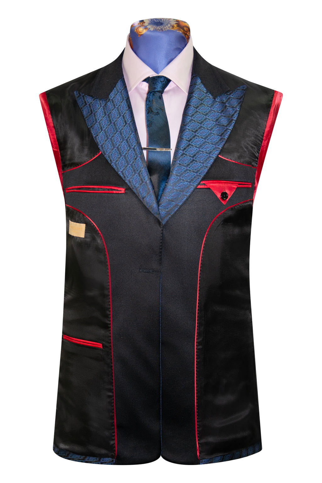 The Kensley Navy and Black with Subtle Purple Accents Dinner Suit