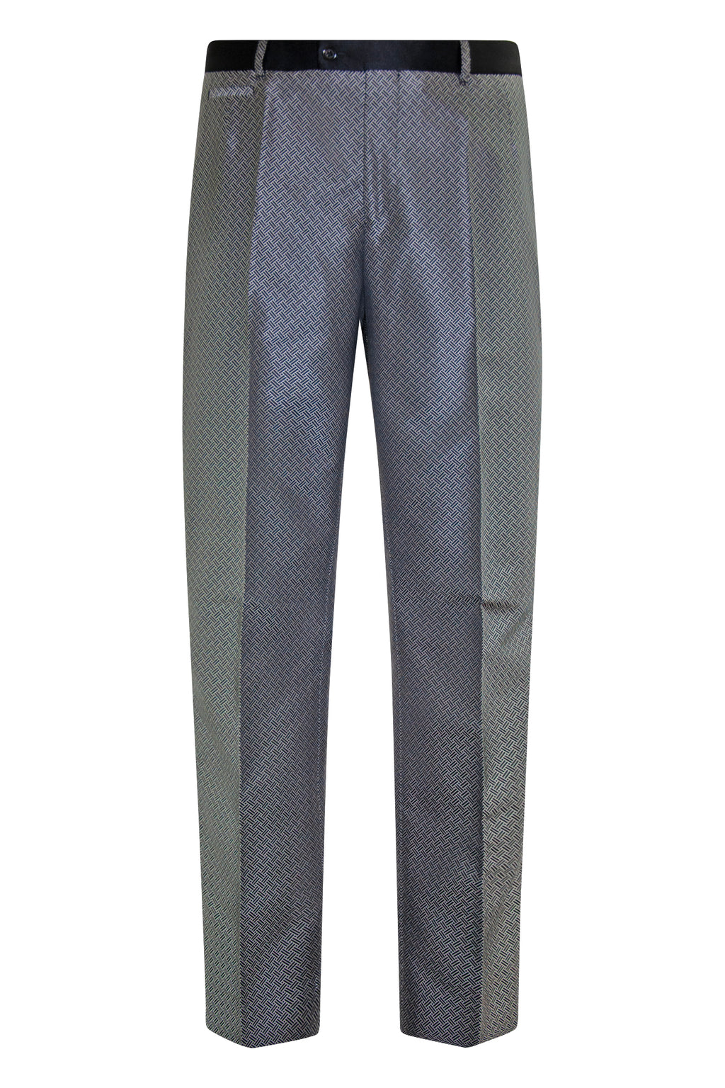 The Wickford Black and White Geometric Dinner Suit