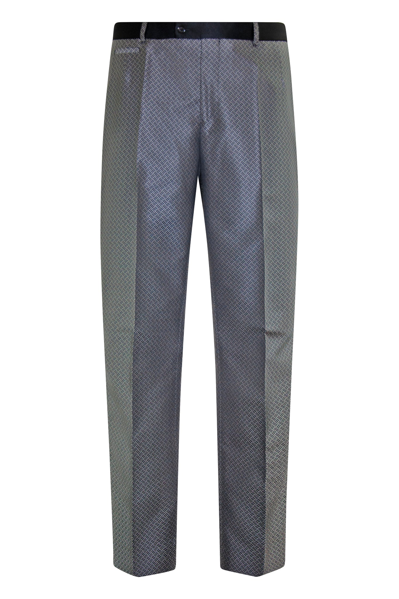 The Wickford Black and White Geometric Dinner Suit