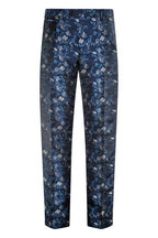 The Belgrave Navy with Light Blue Floral Suit