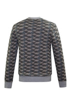 Grey Merino Wool Jacquard Jumper