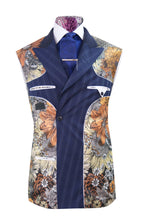 The Regent Navy With White Pinstripe Suit