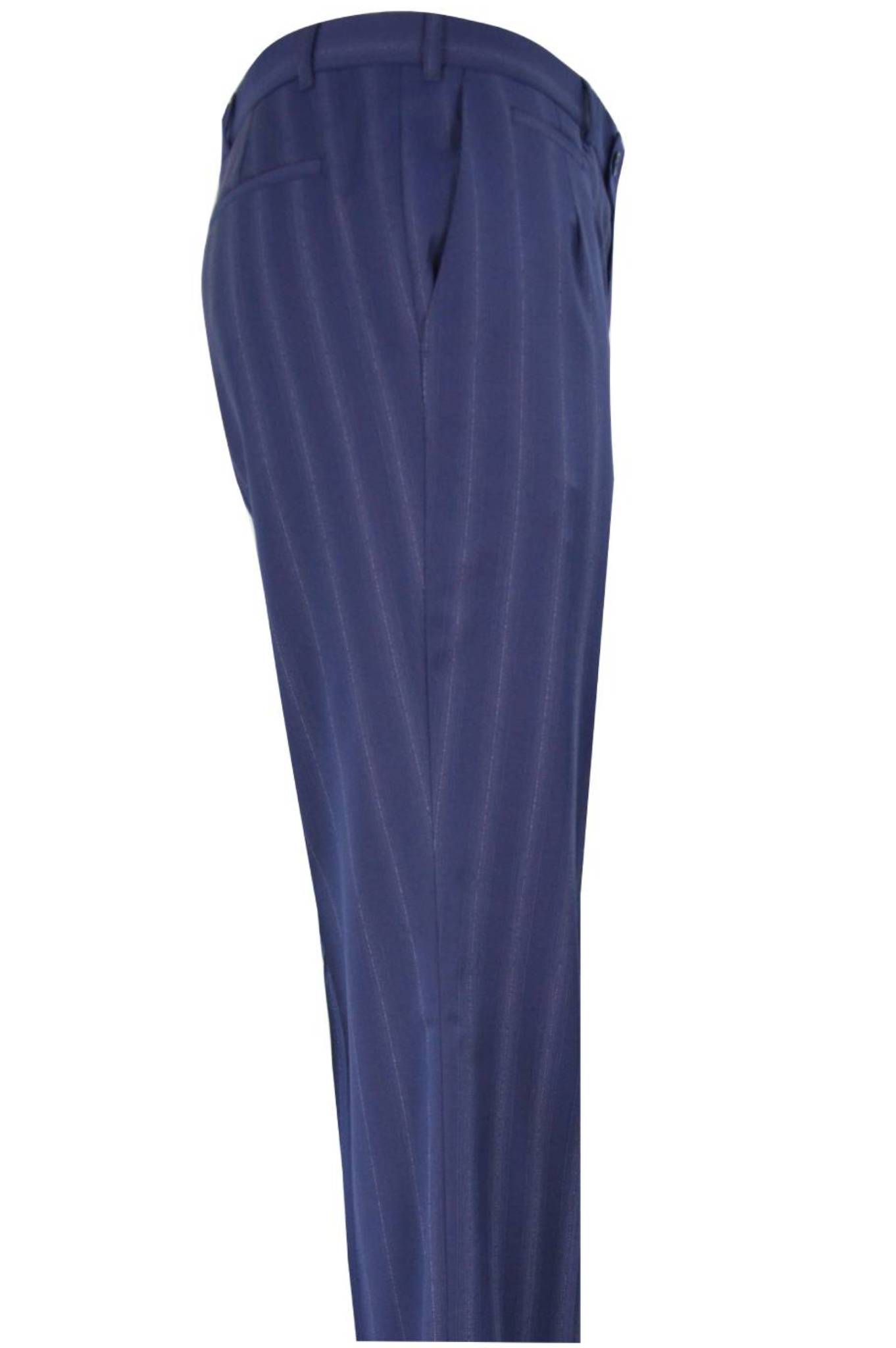 The Regent Navy With White Pinstripe Suit