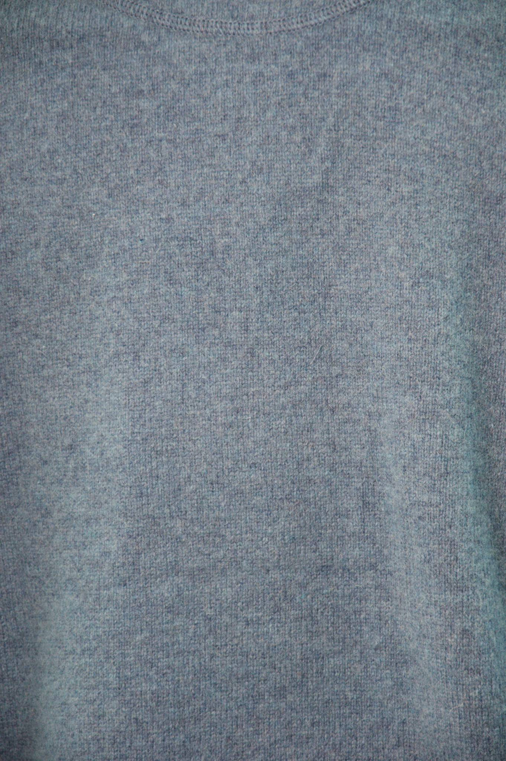 Dark Pewter Coverstitch Lambswool Blend Crew Jumper