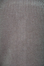 Walnut Heather Lambswool Blend Rib Shawl Cardigan