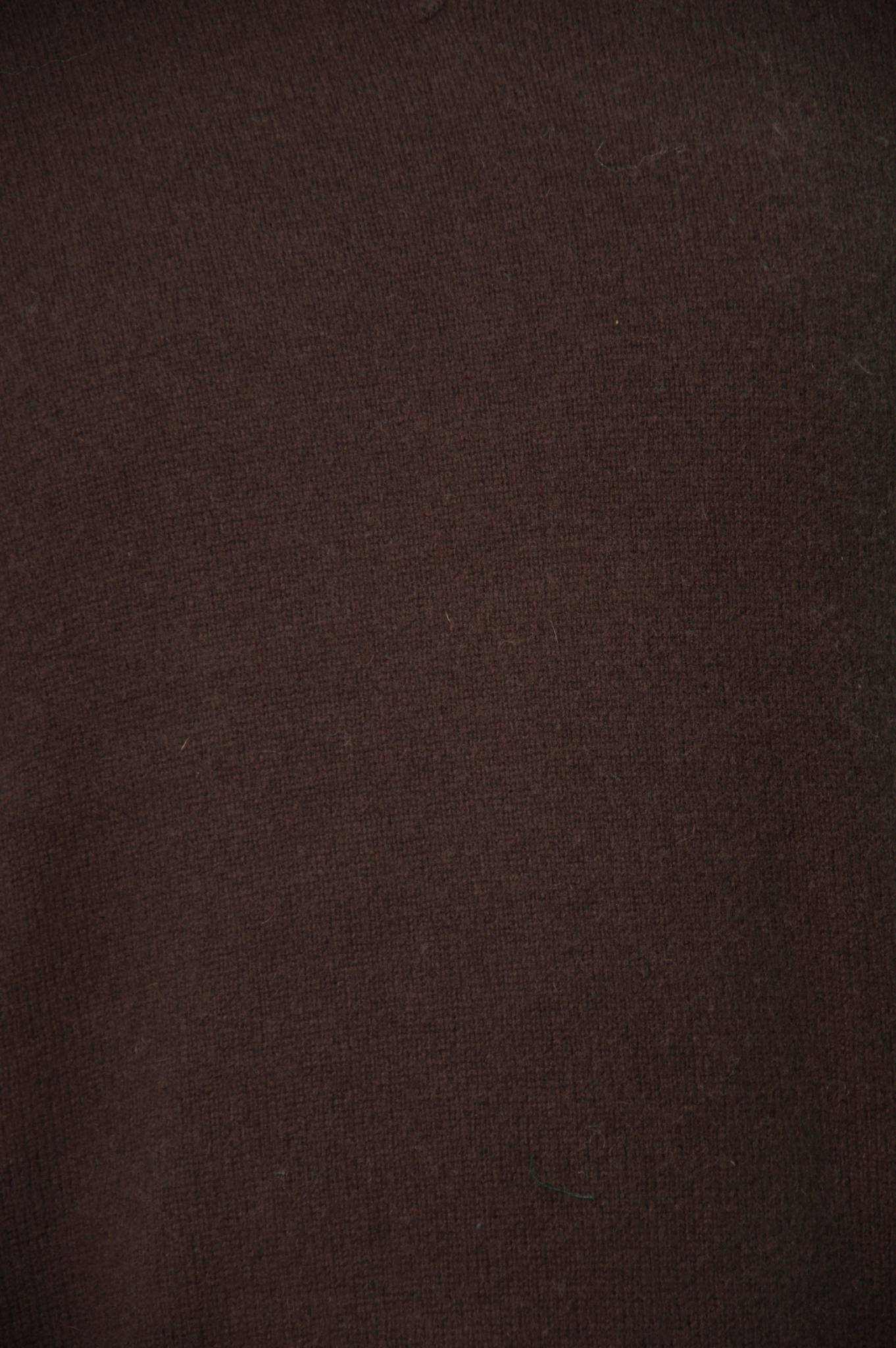 Coffee Bean Coverstitch Lambswool Blend Crew Jumper