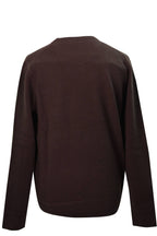 Coffee Bean Coverstitch Lambswool Blend Crew Jumper