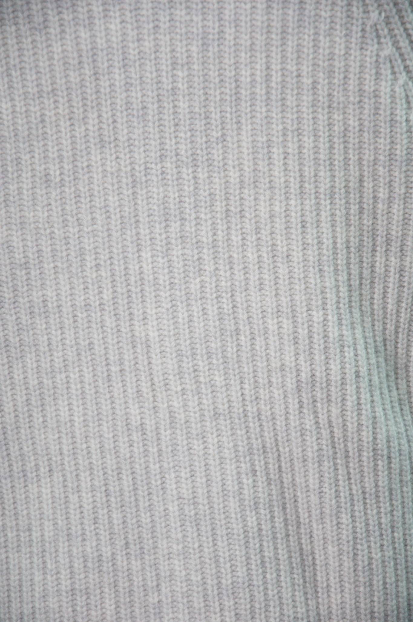 Grey Heather Lambswool Blend Rib Shawl Cardigan