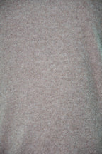 Walnut Heather Coverstitch Lambswool Blend Crew Jumper
